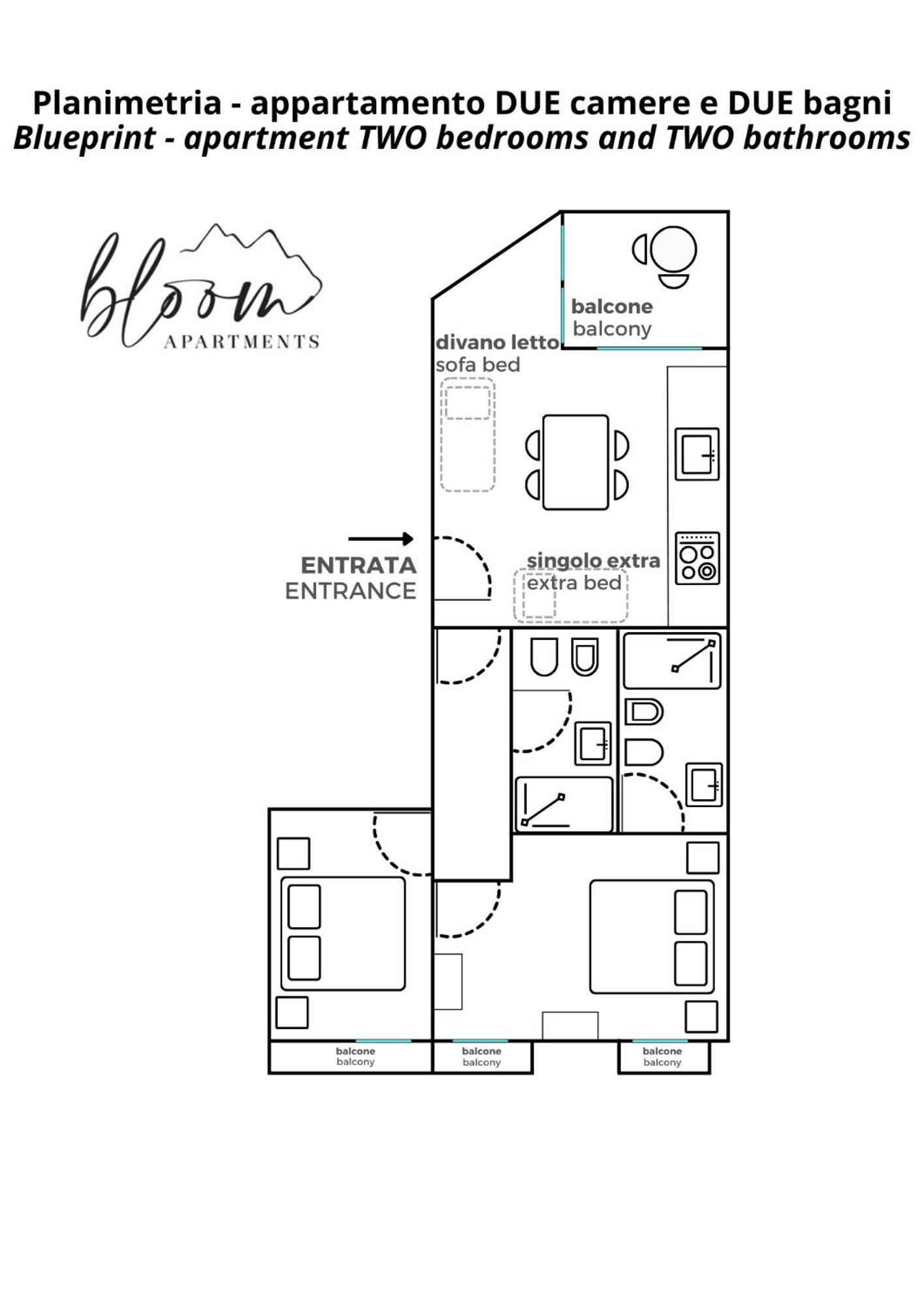 Bloom Apartments Trento Exterior foto